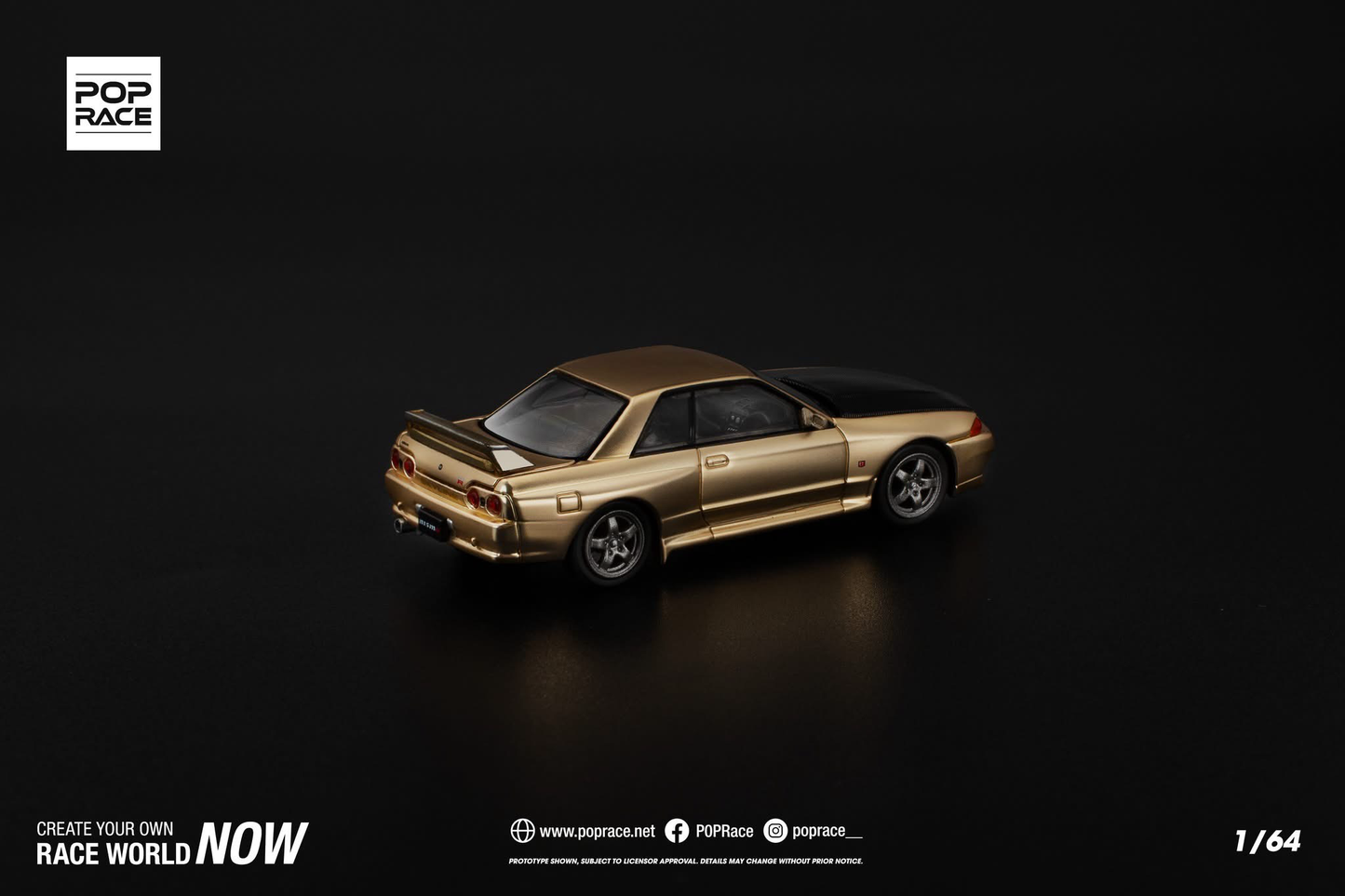 POP RACE Nissan Skyline GT-R R32 Gold (PR64-190) | 2025 Tokyo Auto Salon TAS KL