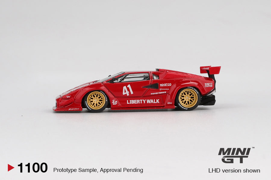 Mini GT #1100: Lamborghini Countach LB-WORKS Red 1:64 Scale