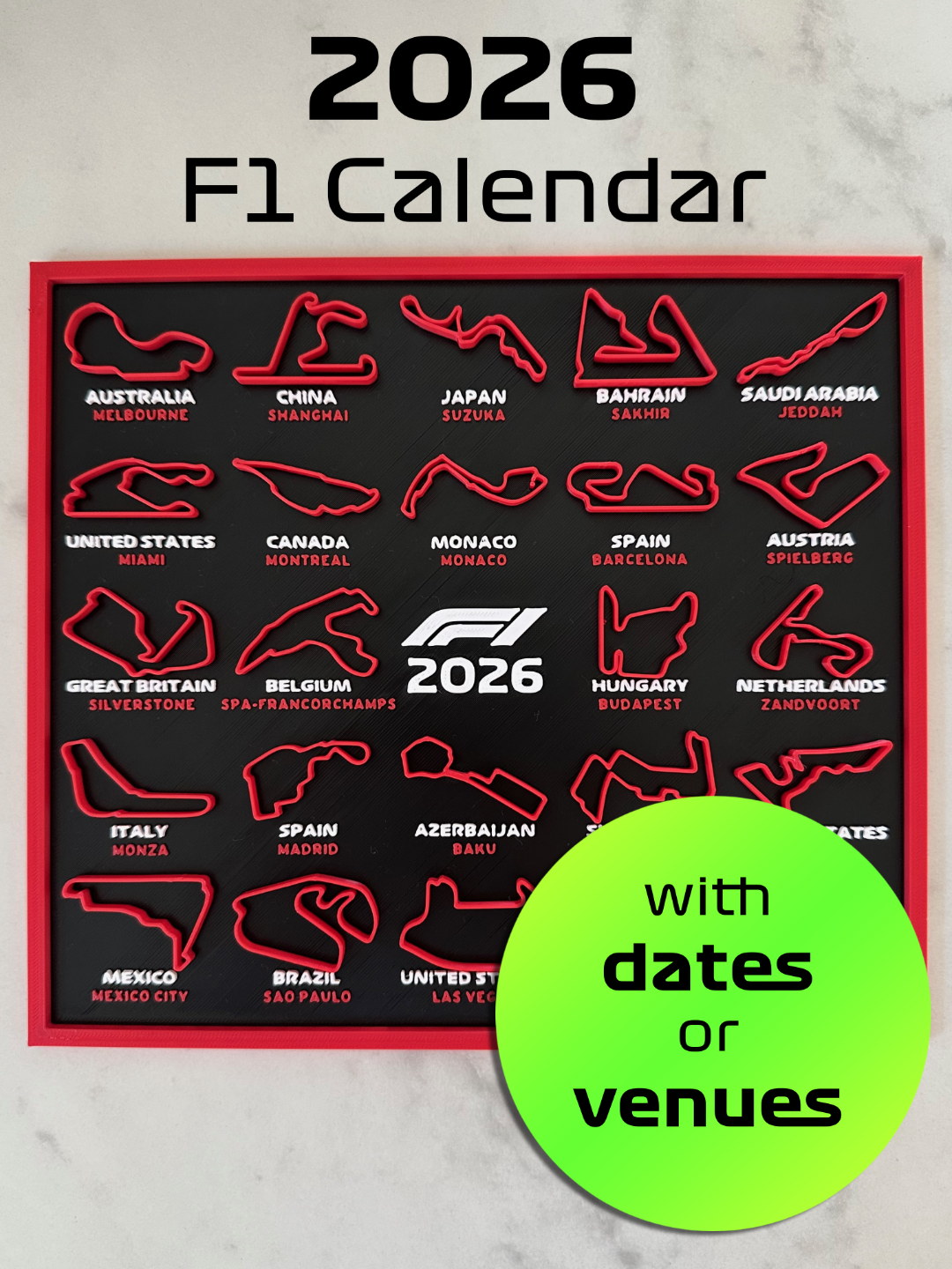 2026 Formula 1 Calendar F1