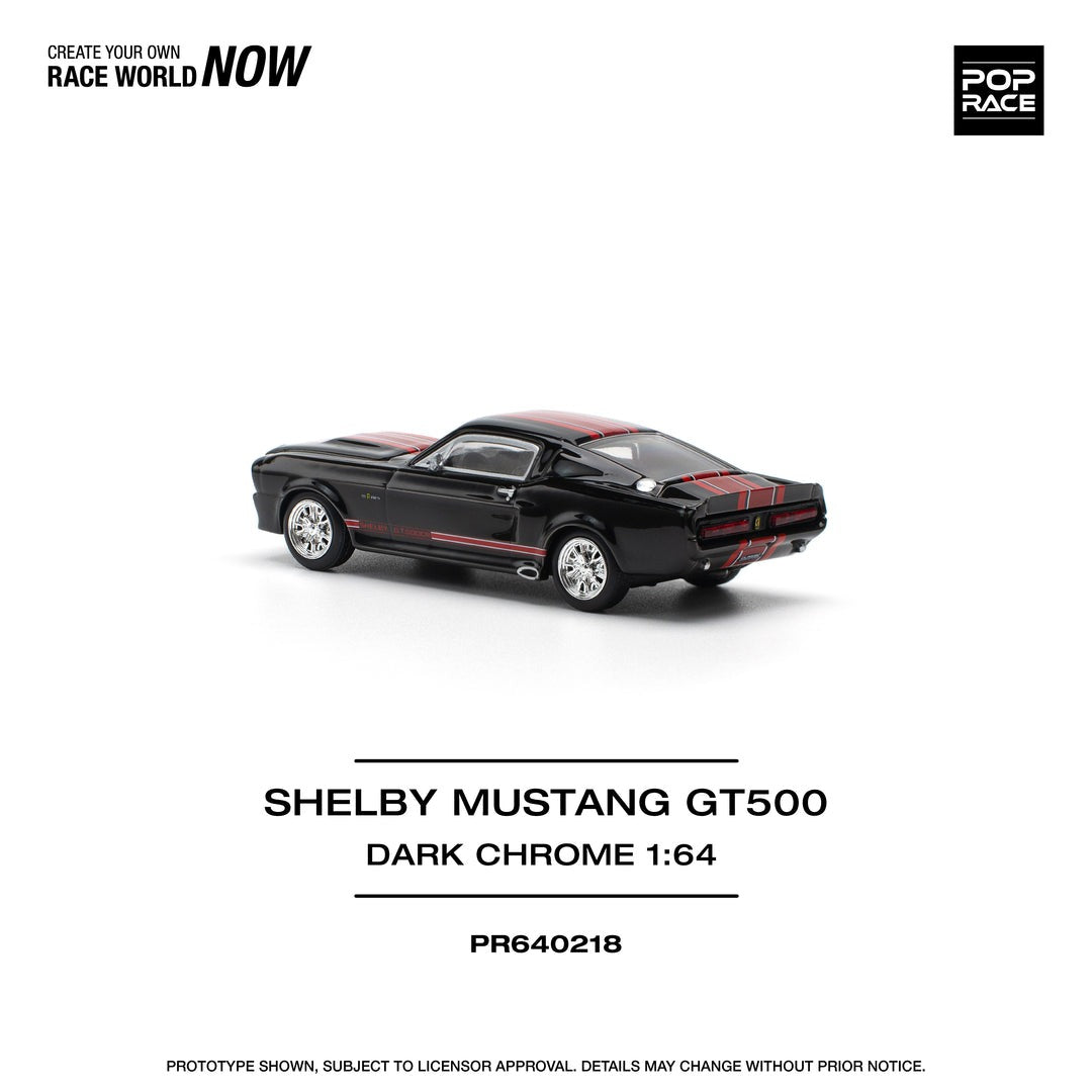 Poprace 1:64 SHELBY MUSTANG GT500 DARK CHROME (PR64-218)