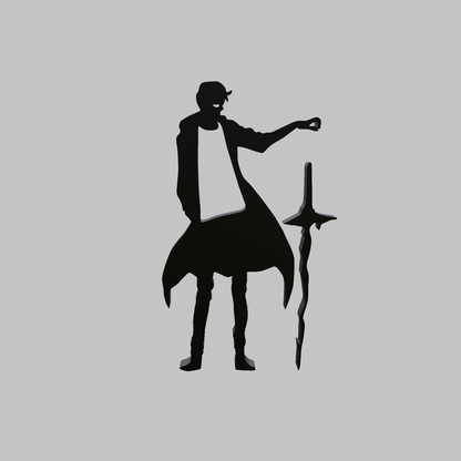 Sung jin woo Silhouette for Wall/Table