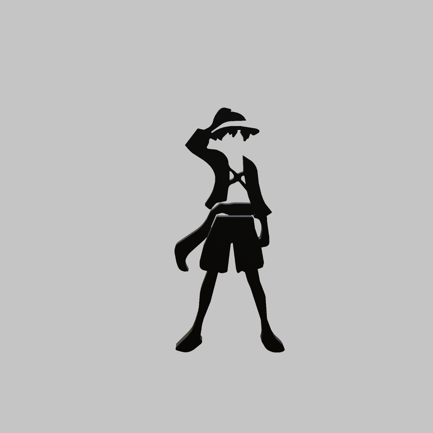 Luffy Silhouette for Wall/Table