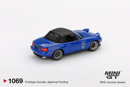 Mini GT - Mazda Miata MX-5 (NA) Tuned Version Dark Blue 1:64 scale model car