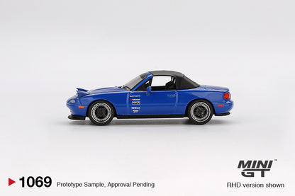 Mini GT - Mazda Miata MX-5 (NA) Tuned Version Dark Blue 1:64 scale model car