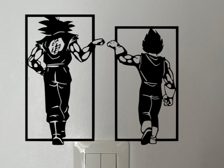 Goku and Vegeta Silhouette for Wall/Table