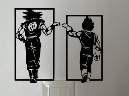 Goku and Vegeta Silhouette for Wall/Table