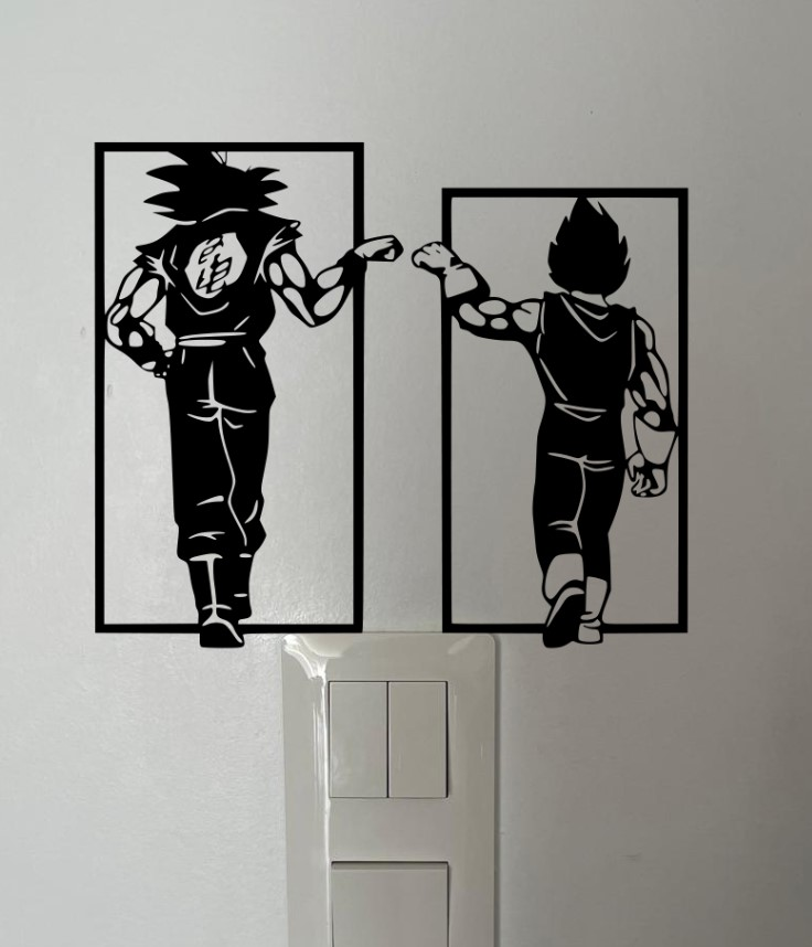 Goku and Vegeta Silhouette for Wall/Table
