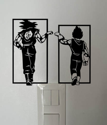 Goku and Vegeta Silhouette for Wall/Table