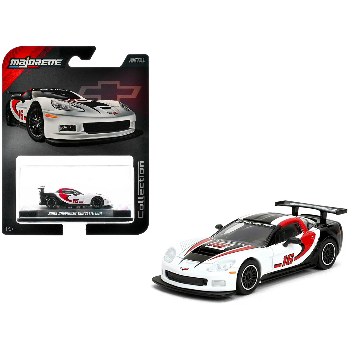 Majorette - 2005 CHEVROLET CORVETTE C6R WHITE