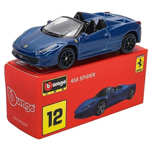 Bburago 1:64 Scale Ferrari Series Model Collection Race Diecast Metal Model Car (458 Spider)