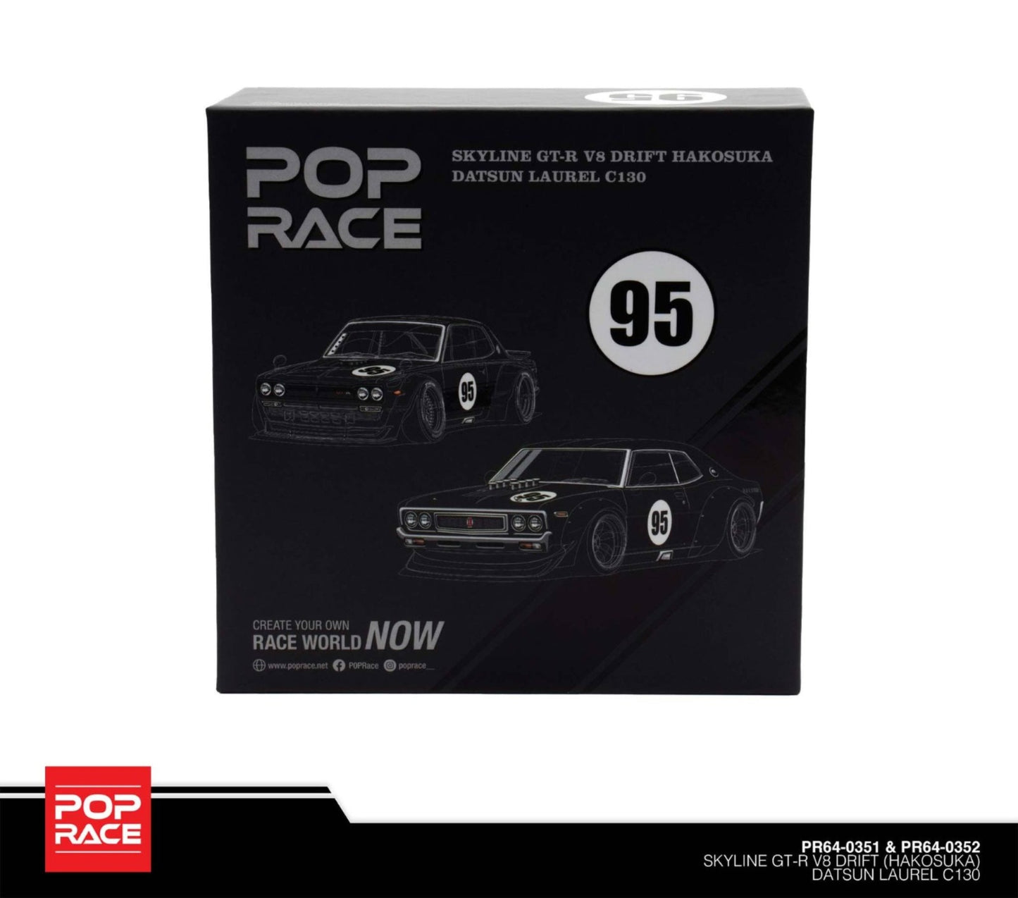 SKYLINE GTR V8 DRIFT HAKOSUKA WITH DATSUN LAUREL C130 (PR640351 & PR640352)