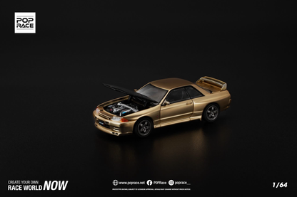 POP RACE Nissan Skyline GT-R R32 Gold (PR64-190) | 2025 Tokyo Auto Salon TAS KL