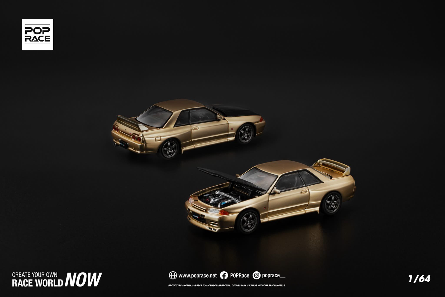 POP RACE Nissan Skyline GT-R R32 Gold (PR64-190) | 2025 Tokyo Auto Salon TAS KL
