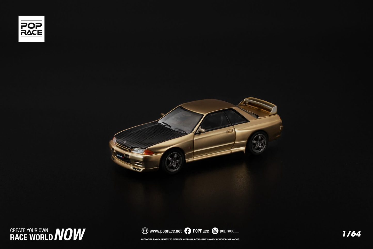 POP RACE Nissan Skyline GT-R R32 Gold (PR64-190) | 2025 Tokyo Auto Salon TAS KL
