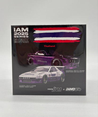 INNO64 Mazda RX-7 FC3S Pandem Rocket Bunny White & Wide Body Kit Purple Event Edition | 2025 IAM Kuala Lumpur