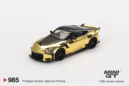 Mini GT - Nissan Z VeilSide FFZ400 Gold Chrome 1:64 scale model car