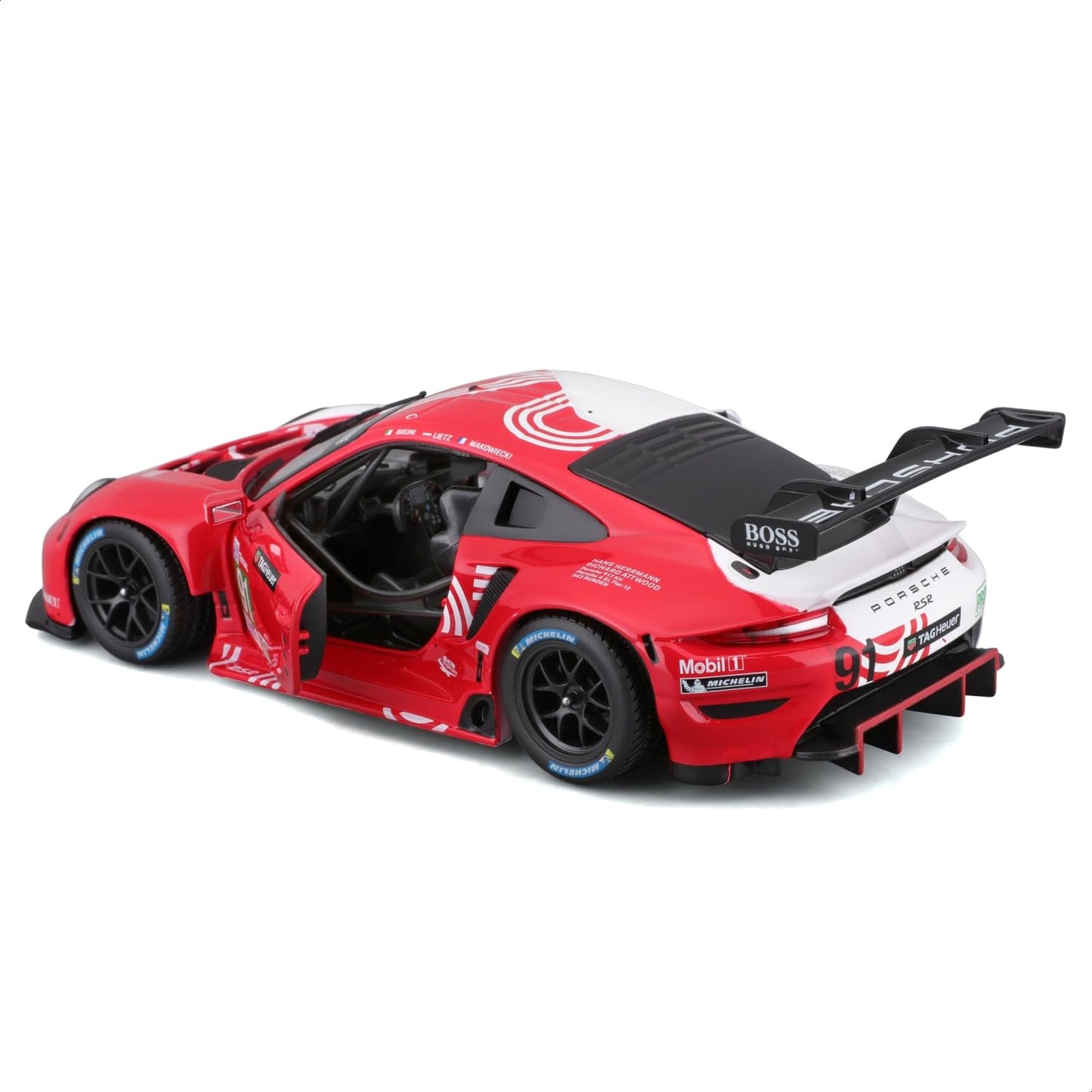 Porsche 911 RSR Red 1:24 Bburago licensed diecast Scale Model car