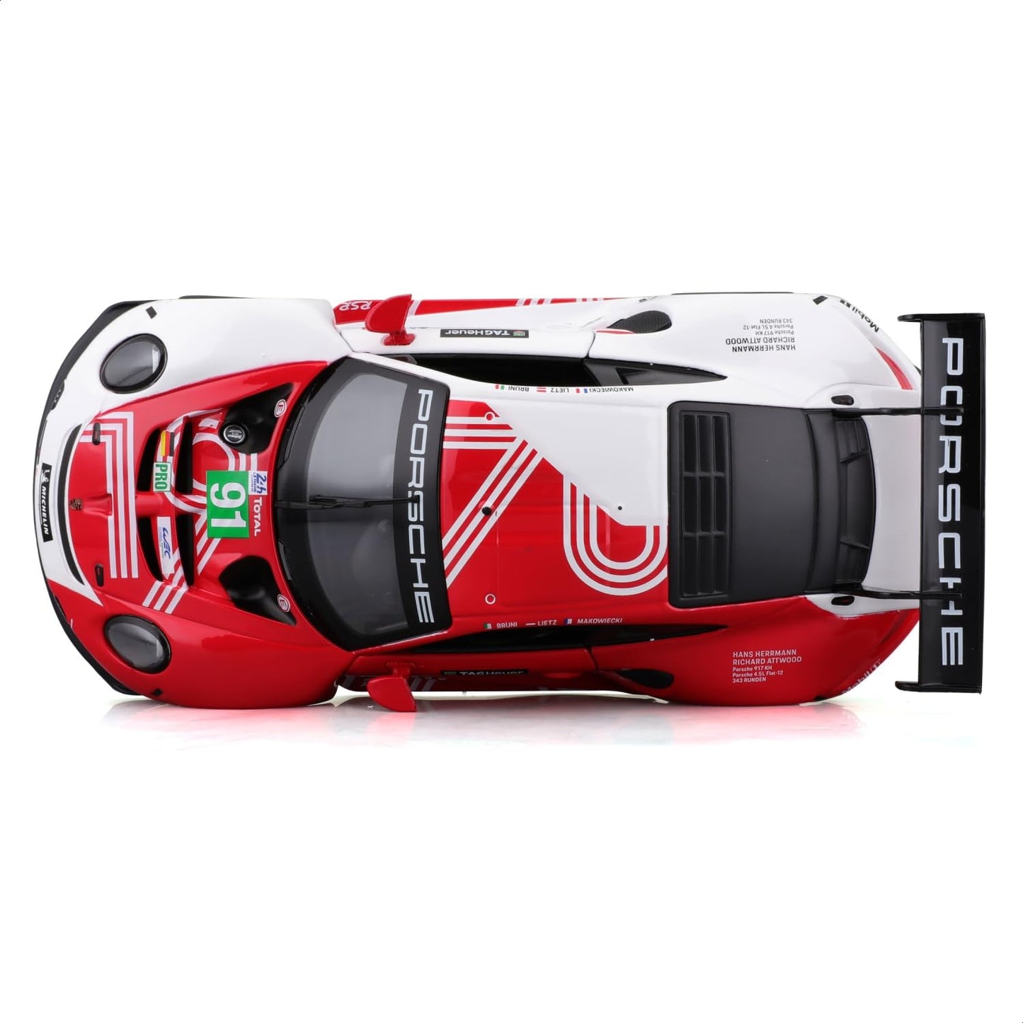Porsche 911 RSR Red 1:24 Bburago licensed diecast Scale Model car