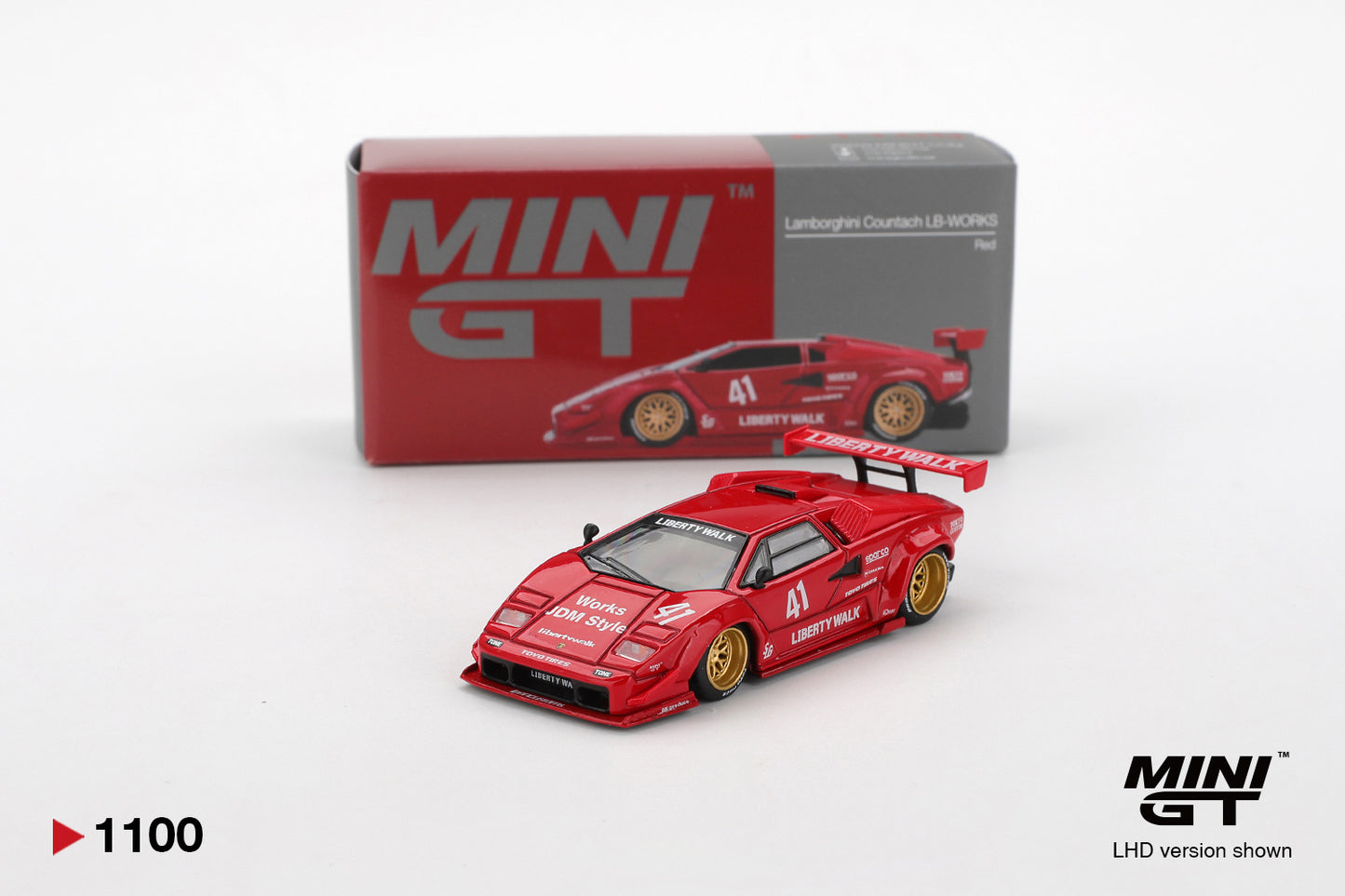 Mini GT #1100: Lamborghini Countach LB-WORKS Red 1:64 Scale