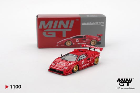 Mini GT #1100: Lamborghini Countach LB-WORKS Red 1:64 Scale