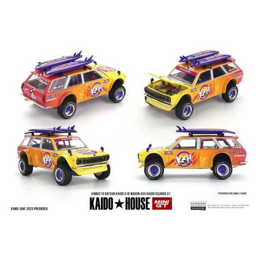 [Unsealed] KHMG210 : Mini GT Kaido House Datsun 510 Wagon 4x4 Kaido Islands V1 Code-210 1:64 Scale