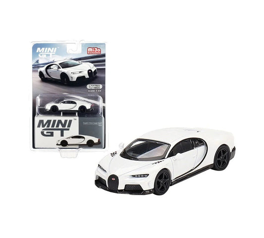 Mini GT - Bugatti Chiron Super Sport White MiJo Exclusives - Scale 1/64 MGT00440-MJ LHD