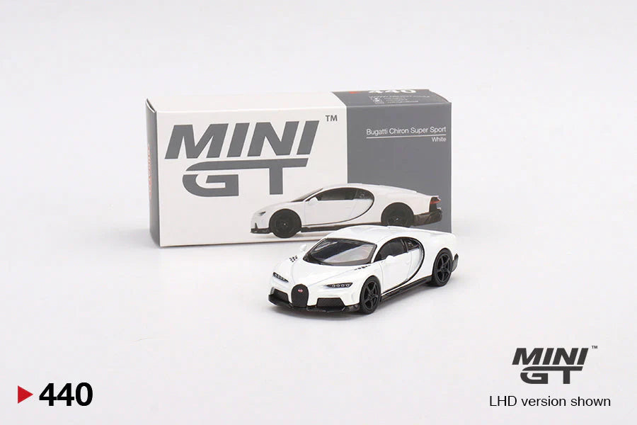 Mini GT - Bugatti Chiron Super Sport White MiJo Exclusives - Scale 1/64 MGT00440-MJ LHD