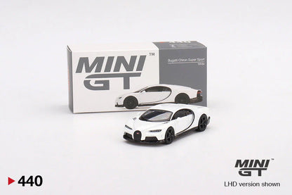 Mini GT - Bugatti Chiron Super Sport White MiJo Exclusives - Scale 1/64 MGT00440-MJ LHD