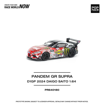 Pop Race - Pandem GR Supra D1GP 2024 Daigo Saito - Scale 1/64 PR64-180