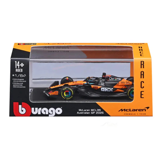 Official Bburago 2025 McLaren MCL39 Australia GP 4 LANDO NORRIS - Scale 1 : 64 Diecast Scale Model
