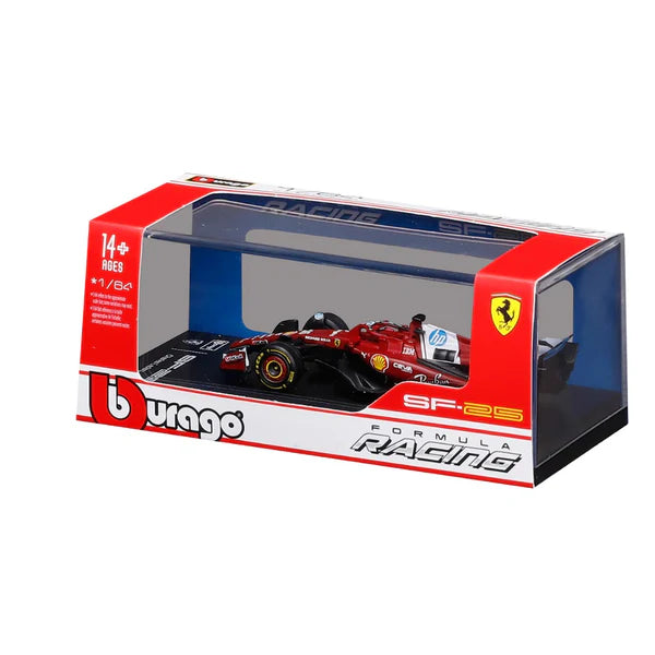 Official Bburago 2025 Ferrari SF-25 No 16 Charles Leclerc Australia GP - Scale 1 : 64 Diecast Scale Model