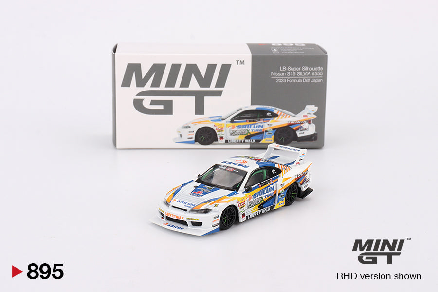 Mini GT #895: Nissan LB-Super Silhouette S15 SILVIA #555 2023 Formula Drift Japan