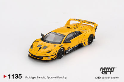 Mini GT Lamborghini LB-Silhouette WORKS MURCIELAGO GT Evo Yellow Imported 1:64 Scale