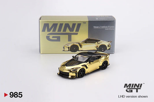 Mini GT - Nissan Z VeilSide FFZ400 Gold Chrome 1:64 scale model car