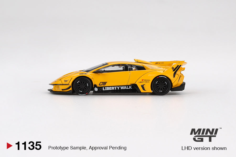 Mini GT Lamborghini LB-Silhouette WORKS MURCIELAGO GT Evo Yellow Imported 1:64 Scale