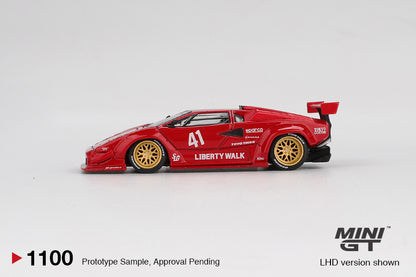 Mini GT #1100: Lamborghini Countach LB-WORKS Red 1:64 Scale
