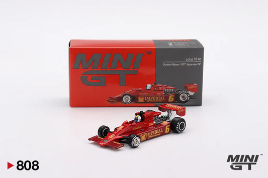 Mini GT - Lotus 78 #6 Gunnar Nilsson 1977 Japanese GP 1:64 scale model car