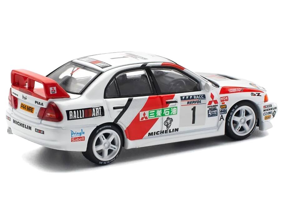 Pop Race - Mitsubishi Lancer Evolution IV RHD #1 Tommi Makinen / Seppo Harjanne Rally de Catalunya 1997 Winner 1/64 - Multicolor (PR64-165)