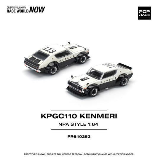 Poprace 1:64 SKYLINE GTR V8 DRIFT KENMERI NPA STYLE (PR64-252)