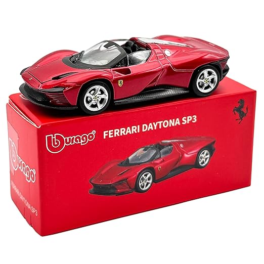 Bburago 1:64 Scale Ferrari Series Model Collection Race Diecast Metal Model Car (Daytona SP3 RED)