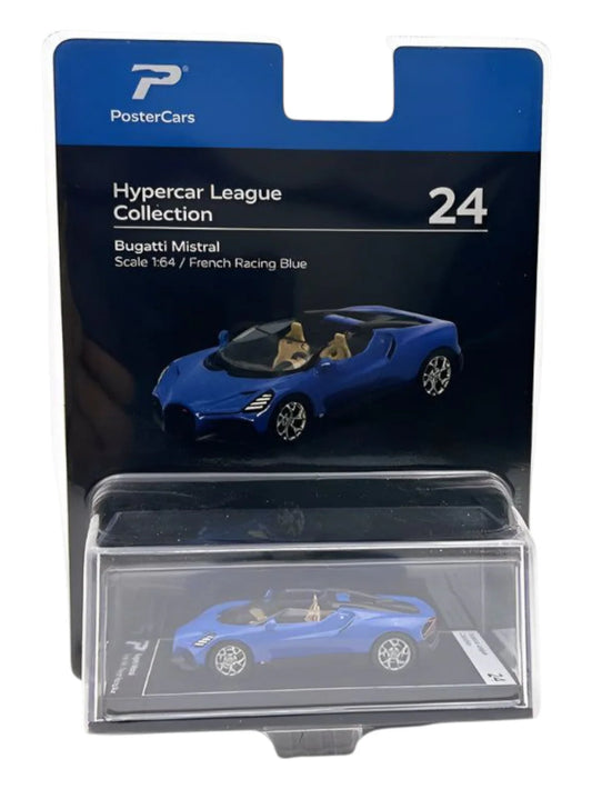 PosterCars Hypercar League Collection Bugatti Mistral 1:64 Scale