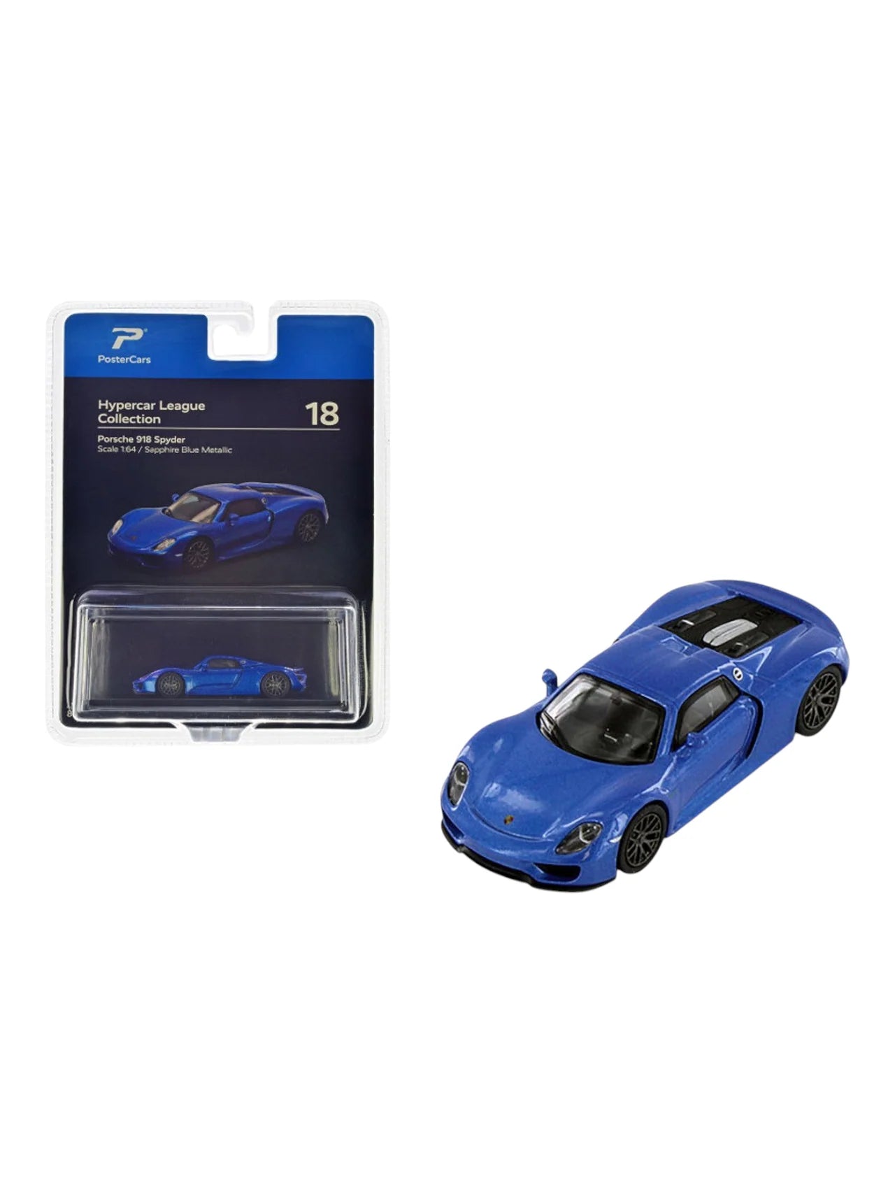 PosterCars Hypercar League Collection Porsche 918 Spyder 1:64 Scale