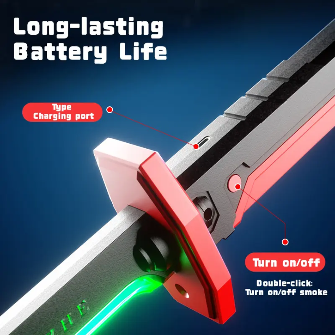 Spark FX Lightsaber Sword – LED Light Blade with Real Sparks & Smoke Effect