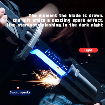 Spark FX Lightsaber Sword – LED Light Blade with Real Sparks & Smoke Effect