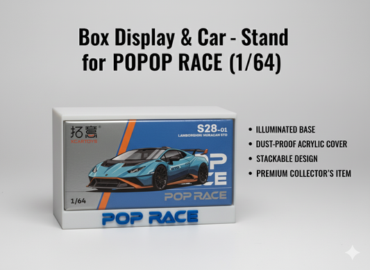 POP Race1/64 Box Display & Car Stand