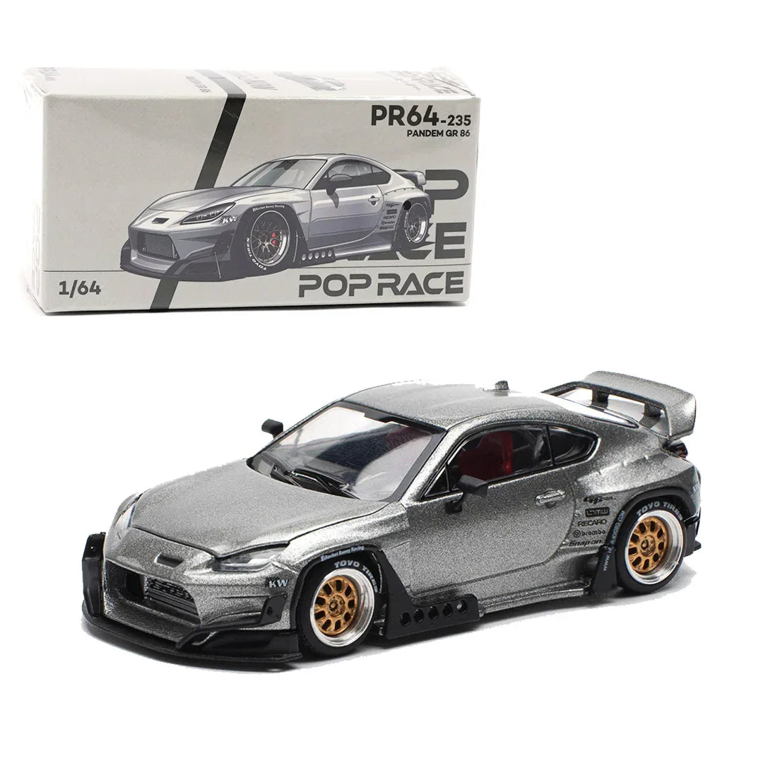 Pop Race - 1:64 PANDEM GR86 Silver (PR64-235)